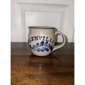 Westerwald Salt Glazed Pottery Mug Hand Thrown Glenville Signed